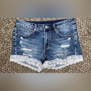 Lace Bottom Shorts